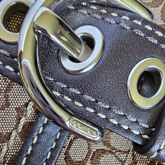 Coach Tan and Brown Wristlet Clutch - Picture 2 of 14